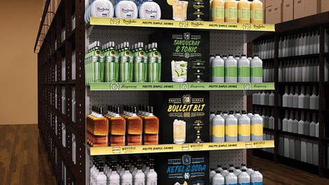 Diageo 'Pretty Simple Drinks' Endcap